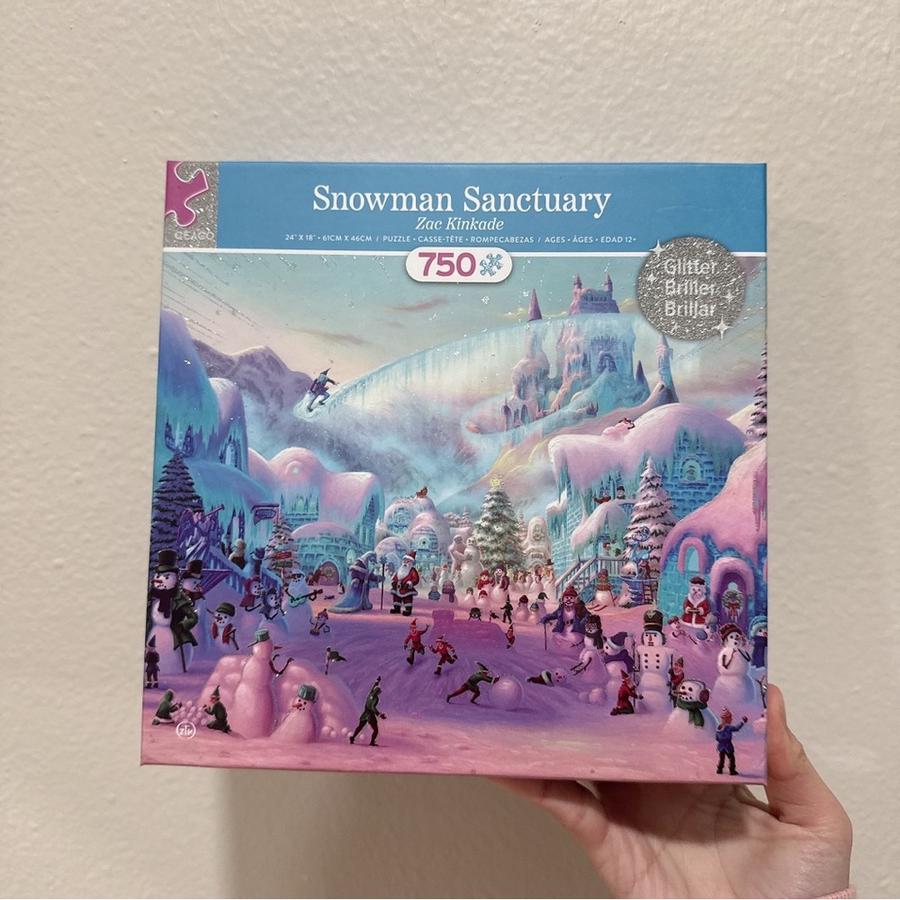 Zac kinkade glitter Snowman Sanctuary 750 Piece Puzzle